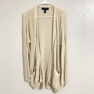 💛 Forever 21 cream knit cardigan